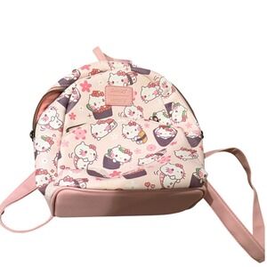 Loungefly Sanrio Hello Kitty Sushi Mini Backpack‎ Pink Faux Leather Kawaii Bag